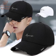 Black and White Signature Baseball Cap with Unique Signature Design, Suitable for Sports