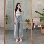 Pants Linen Culotte Highwaist Celana Kulot Katun Linen Wanita