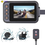 Motorcycle Dash Cam Front and Rear, Waterproof Dual Dash Camera, 3 Inch HD 720P Dash Cam Camera, Nig