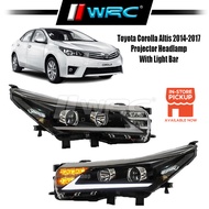 Vland Toyota Corolla Altis 2014-2017 Projector Headlamp With Led + Light Bar