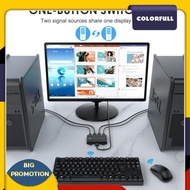 [Colorfull.sg] HD KVM Devices Keyboard Mouse Printer KVM Hub Adapter Equipment for 2 PC Sharing