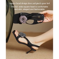 Water Diamond Open Toe High Heels Sexy temperament open toe high heels female Camellia sandals
