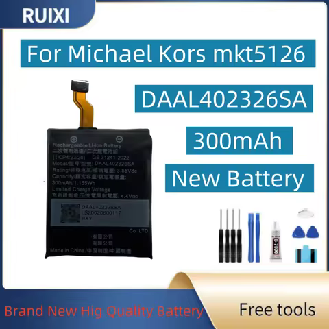 RUIXI DAAL402326SA 300mAh Battery For Batteries for Michael Kors mkt5126 smart watch + Tools