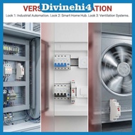 <divinehi4> Din Rail Time Delay Relay 12-240V Multifunction Timer Relay Adjustable Delay  for Automa