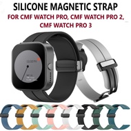 Color Silicone Magnetic Strap Band for Smart Watch CMF Watch Pro by Nothing, CMF Watch Pro 3 2