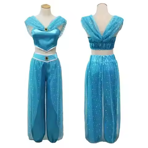 Aladdin J Cosplay Adult Kids Men Women Halloween Party Dress Jasmine Costume Set Princess Fancy Outf