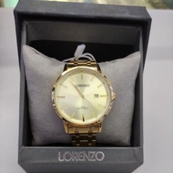 Lorenzo quartz calendar stainless steel men watch  R-5100M