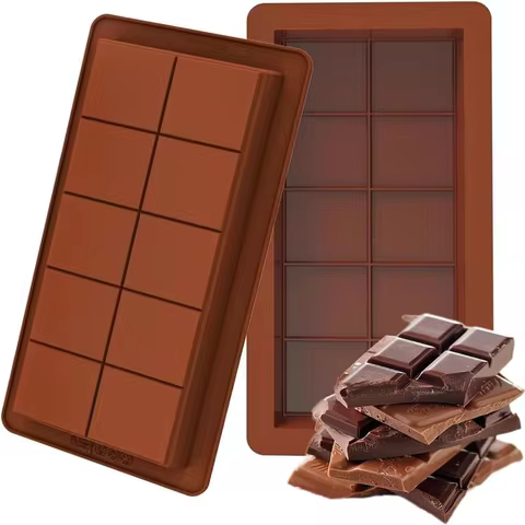 Silicone chocolate mold Dubai chocolate bar mold Silicone chocolate bar mold, deep rectangle, large-
