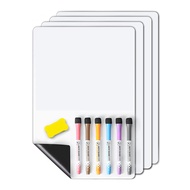 4 PCS Magnetic Dry Erase White Board Fridge Wall Magnet Small Whiteboard Dry Erase Board Stain Resis