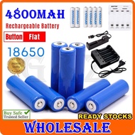 【4800mAh】18650 Battery 3.7V Lithium Rechargeable Battery AA Battery High Endurance Battery Charger /