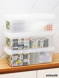 家之物語韓國進口cd收納盒家居光盤漫畫專輯透明收納箱光碟置物架