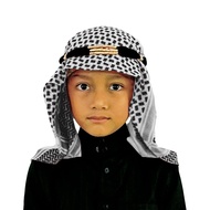 Black Shemagh for kids 2 Piece Igal Children plus Turban Shemagh Scarf Kids Boy Girl Saudi Arab Surb