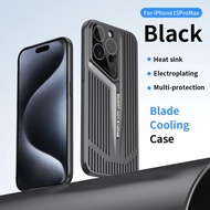 Heat dissipation Blade Cooling Phone Case For iPhone 13 14 12 15 Pro Max 14 15 Plus Mesh Cooling mat