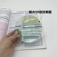 A. Table Clip-On Magnifying Glass Large Lens Optical Glass Lens Convex Lens 10 Times Round Reading M