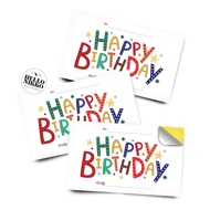 Birthday Star sticker - Hang tag Greeting Card Gift sticker hampers parcel box christmas Birthday christmas cny ramadan lebaran