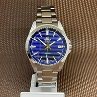 Casio Edifice EFV-140D-2A Classic Blue Analog Stainless Steel Quartz Date Men's Watch