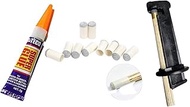 JBB Billiard, Snooker and Pool 9mm Slip On Cue Tip 10 Pieces + 1 Piece Glue + 1 Piece Tip Repair