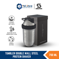 WELSTORE SHAKESPHERE TUMBLER DOUBLE WALL STEEL PROTEIN SHAKER เเก้วเชคเวย์โปรตีน แก้วน้ำพกพา แก้วเชค