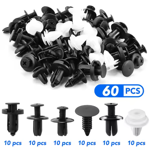 60pcs Auto Fastener Clip Mixed for SAAB 9-3 9-5 93 9000 900 9-7 600 99 9-X 97X Turbo X Monster 9-2X 
