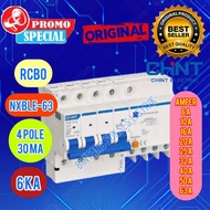ORIGINAL CHINT RCBO NXBLE-63 4P 30MA 4 PHASE 6A 10A 16A 20A 25A 32A 40A 50A 63A RCBO 4 POLE 6 10 16 