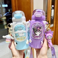 Sanrio Kuromi Children's Insulated Cup Elementary School Water Bottle School-Specific Girl Straw Wat