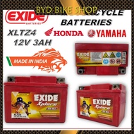 MOTORCYCLE DRY BATTERY EXIDE XPLORE XLTX4 MADE IN INDIA Y15 / LC135 V2-V6 / FZ150/ FUTURE / W125 / W
