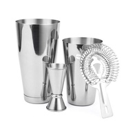 4-Piece Set Boston Shaker Set Stainless Steel Cocktail Shaker Cocktail Shaker Set