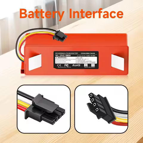 Roborock Battery for S4 Max S5 Max S6 MaxV S7 MaxV T6 Q5 Q7 Max E25 E35 Xiaomi Mijia 1C 1S Rechargea