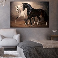 Art Horse Wall Art Black and White Horse Art, Modern Animal Canvas Prints, Art Wall Paintings, Pared