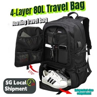 【SG Stock 】50-80L Travel Bagpack man Expandable Sports backpack 17/18 inch laptop Waterproof 大容量 旅行背