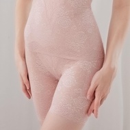 【EASY SHOP】Audrey-魔塑調整型-日本研發織造微雕蕾絲長褲管束褲-乾燥玫瑰