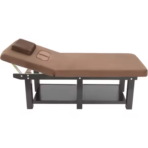 Stationary Massage Table 75”L x 31.5''W Heavy Duty Esthetician Bed with 6 Legs Velvet Cloth Physical