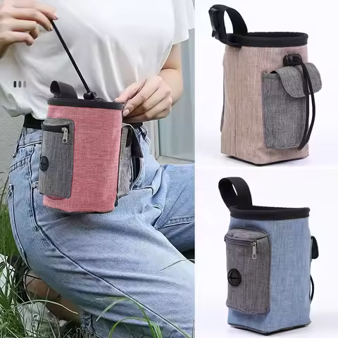 Portable Feeding Outdoor Pet Dog Treat Pouch Portable Dog Training Bags Pet Snack Food Bag Snack Rew