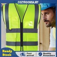 High Visibility Vest Breathable Multi-pocket Reflective Vest 2 Reflective Strip Railway Coal Miners 