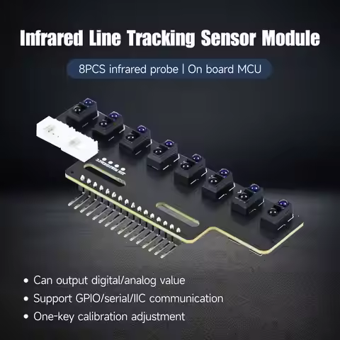 High Sensitivity 8 Channel Electronic Infrared Tracking Sensor Module With Key Calibration On Board
