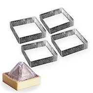 Bakest Square Pie Ring 7x2 cm Perforated Tart Baking Box