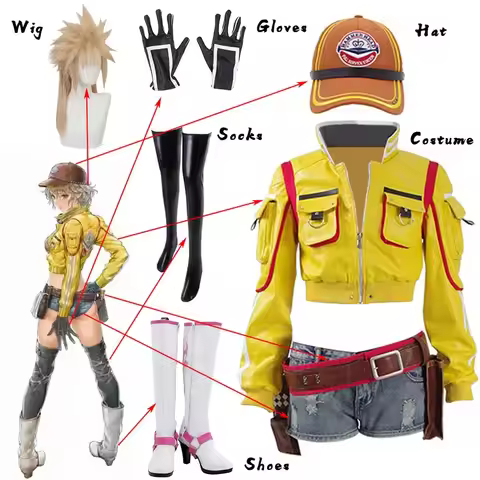 Game Final Fantasy Cosplay XV FF15 FFXV Cosplay Cindy Aurum Cid Daily Cosplay Costumes Uniform Suits