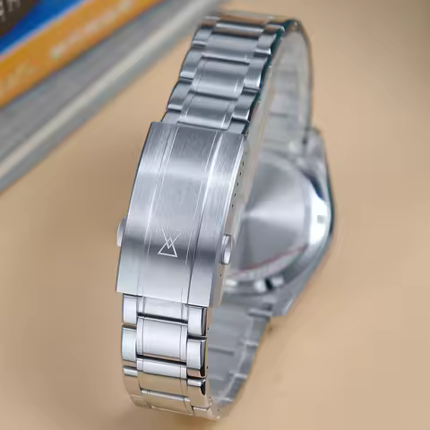 Cronos 39mm Men Watch Tree Texture Dial PT5000 Movement Mechanical Business Watch 100m Waterproof Lu