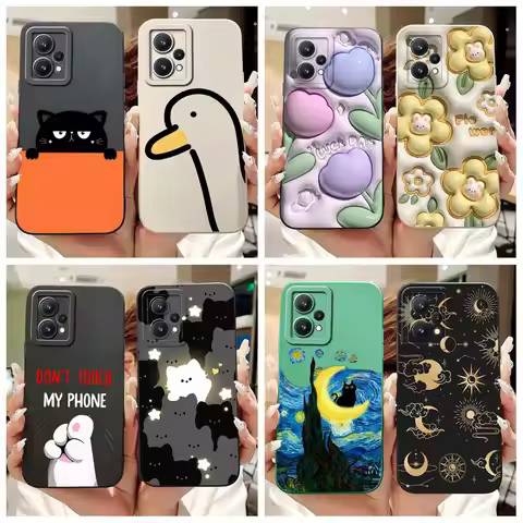 For Realme 9 Pro Case RMX3471 Cute Cartoon Silicone Cover For Realme 9 Pro Plus RMX3392 RMX3393 Phon