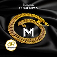 (28.40gm) Rantai Kaki coco Lipan 1.2cm Emas Bangkok Titanium gold plated