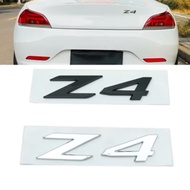 3D ABS Adhesive Chrome Black Logo Z4 Emblem Letters Car Rear Trunk Badge Decal For BMW Z4 E85 E89 G2