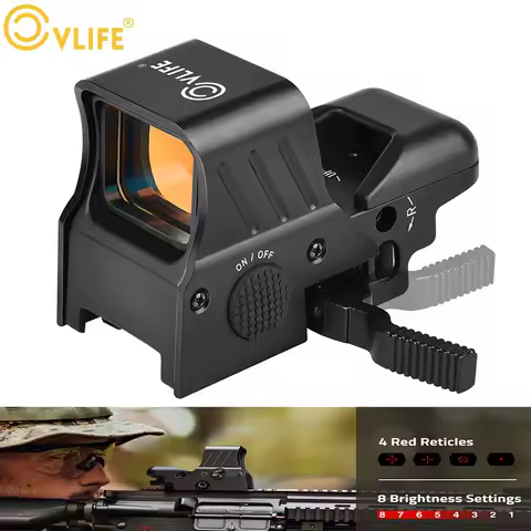 CVLIFE Upgraded Reflex Red Dot Sight Quick-Detach Picatinny Mount for Rifle 33mm Wide Objective Diam
