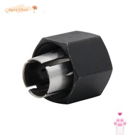 EUCALYTUSMY Router Collet Replacement, Steel Silver Router Fittings, Durable M19 1/2" Black Router C