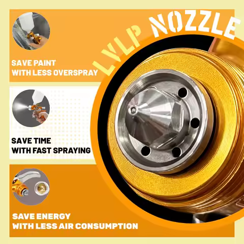 Original PORPHIS Spray Gun MPH-338 LVLP Spray Gun 0.8/1.0mm Sprayer Paint Airbrush Mini Spray Gun fo