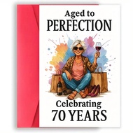 [Coisíní] 70th Birthday Card - Creative Birthday Card - Birthday Wishes Card with Envelope