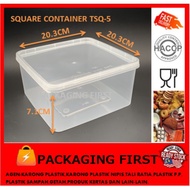 PP SQUARE CONTAINER SQ-5 (30PCS) / PP CONTAINER EMPAT SEGI SQ-5 (30PCS)