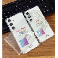 4-corner shockproof transparent flexible case for samsung S24,S24 Plus, S24 Ultra