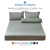 Abraca Dabra High quality Pure Color Soft Cotton Cadar Fitted Bedsheet with Rubber Fitted Bed sheet 