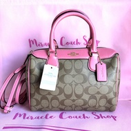 กระเป๋าถือ COACH ของแท้ มือ 1 ทรงหมอน ทรงยอดนิยม สีสวย มีสายยาว ลดราคาล้าง stock COACH 32203 SIGNATU