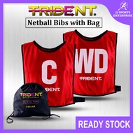 Trident Netball Bibs Set Trident Single Sided Netball Bibs Bib Bola Jaring Satu Sisi Netball Bib Red